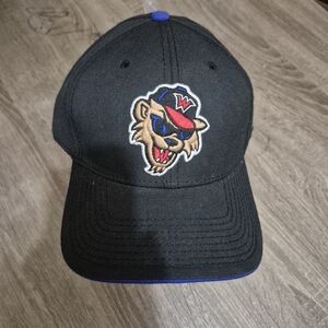 Black Baseball Cap with Embroidered Bear Logo